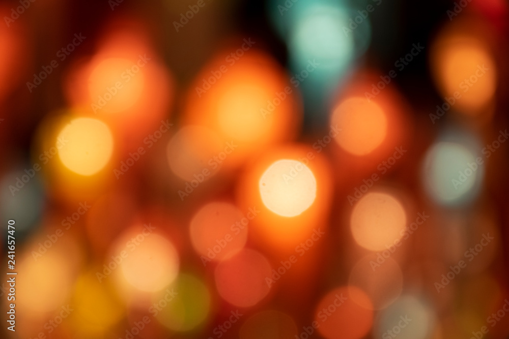 Beautiful abstract bokeh red lights over bright backgrounds