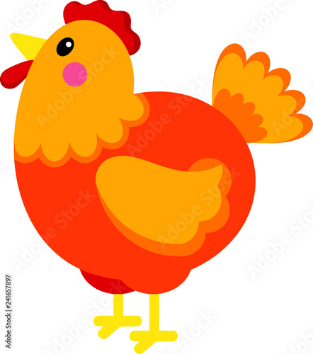 Chicken Hen Vector Cartoon