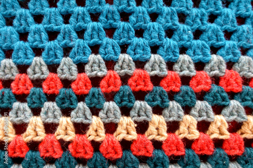 A bright, knit crochet pattern
