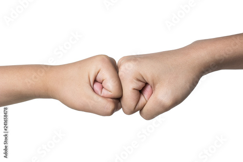 Two hands clenching fist gestures / confrontation