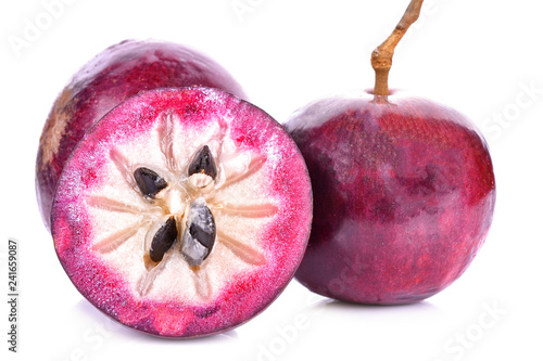 Cainito on white background