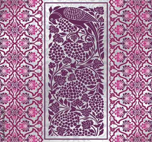 parrot, feathers ,wedding card design, royal India