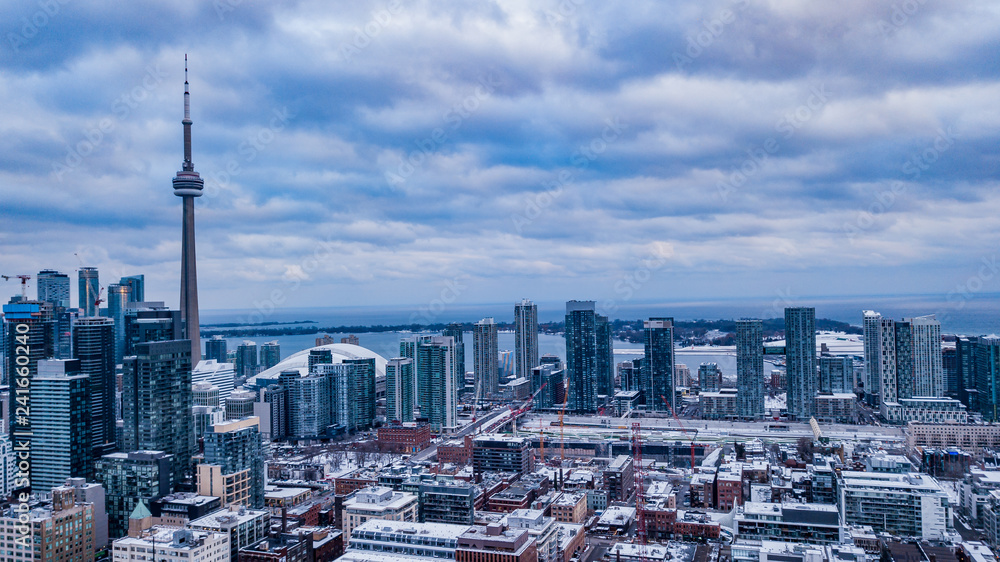 Downtown Toronto CN Tower Aerial