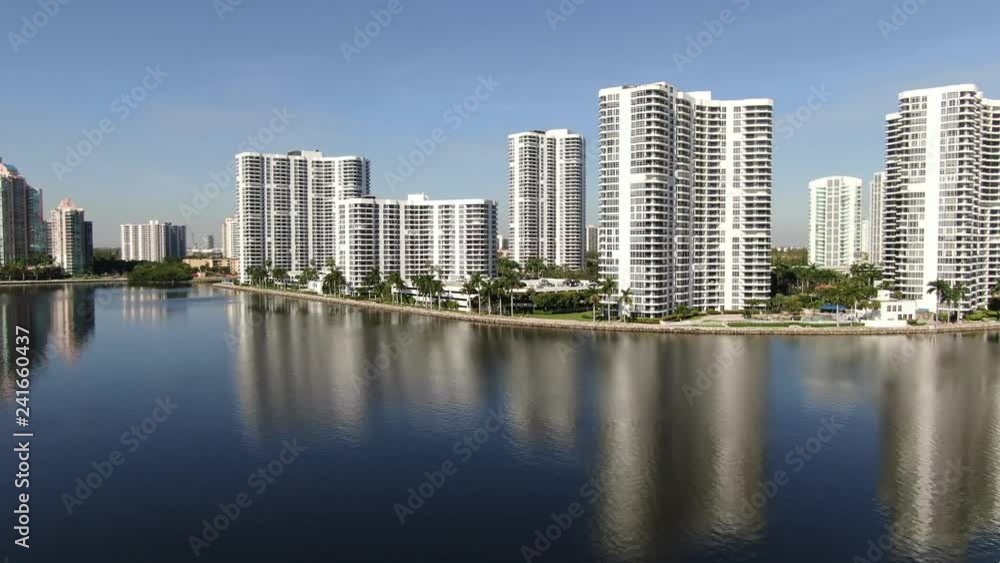 Aerial of buildings and sights on the Hollywood, Florida Beachfront and surrounding area. Aerial of buildings and sights on the Hollywood, Florida Beachfront and surrounding area.