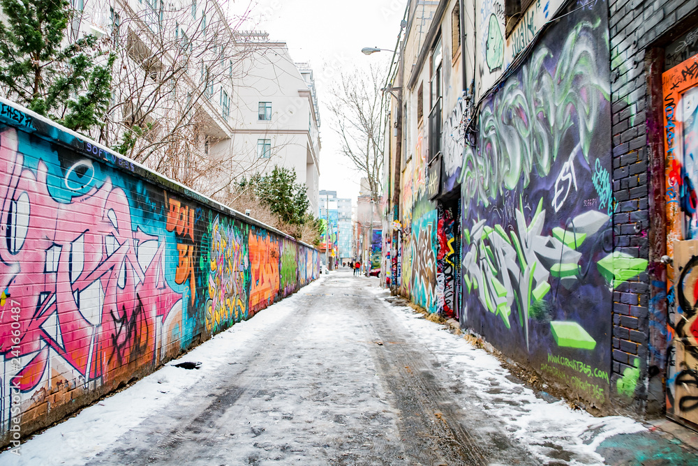 Naklejka premium Graffiti Alley Toronto