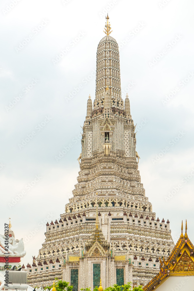 The main Prang of Wat Arun temple. Bangkok, Thailand.