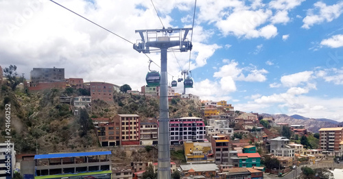Aerial view of La Paz, Bolivia City center