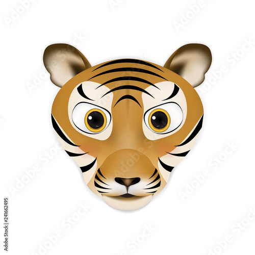 Fototapeta Naklejka Na Ścianę i Meble -  Illustration of Tiger head cartoon vector