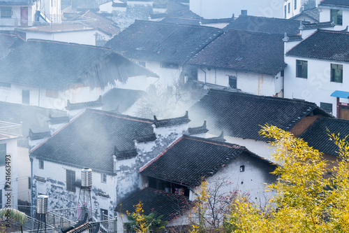 huizhou style architecture closeup photo