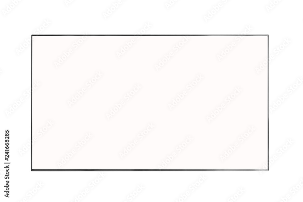 LED tv television screen mockup / mock up, blank on white wall background LED tv television screen mockup / mock up, blank on white wall background