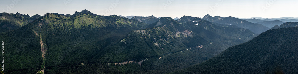 Naklejka premium Mather Memorial Parkway Panorama by Mt Rainier National Park