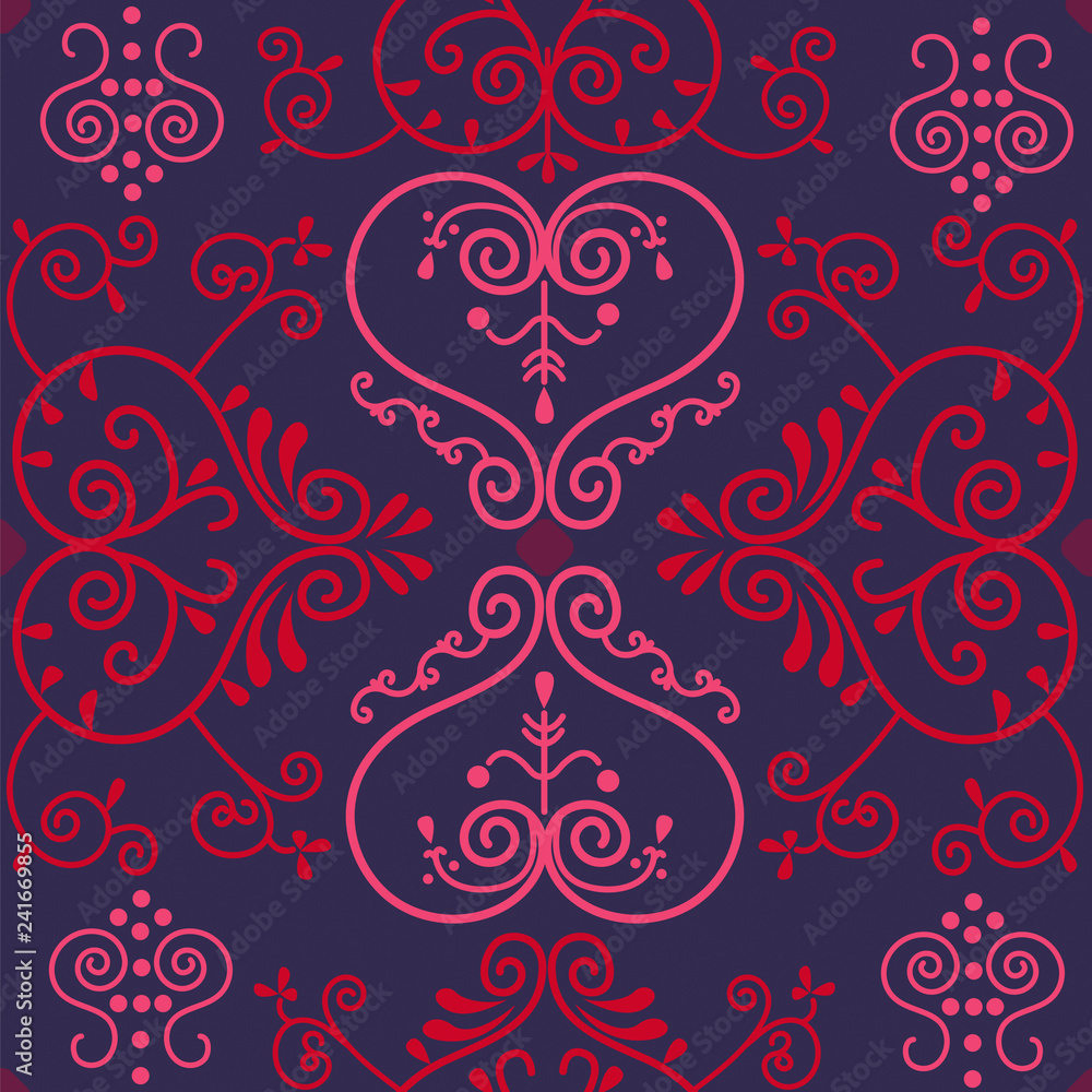 Yakut floral seamless ornament pattern. Yakutia, Republic of Sakha is the largest region of Russia. Vector illustration. Yakut floral seamless ornament pattern. Yakutia, Republic of Sakha is the largest region of Russia. Vector illustration.