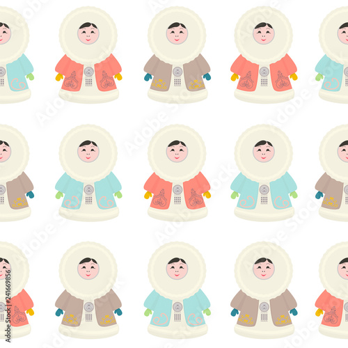 Yakut  pattern. Yakutia, Republic of Sakha is the largest region of Russia.  Vector illustration. 