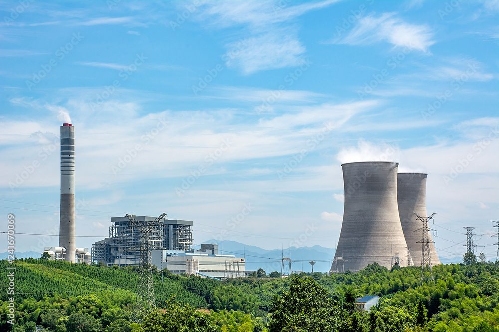 Chimneys and cooling towers of coal-fired power plants Chimneys and cooling towers of coal-fired power plants
