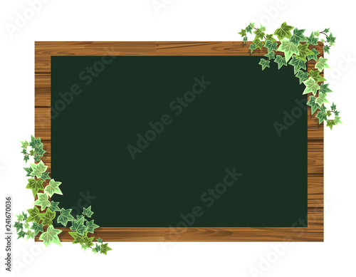 ブラックボードのナチュラルフレーム　01