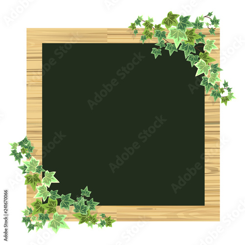 ブラックボードのナチュラルフレーム　06