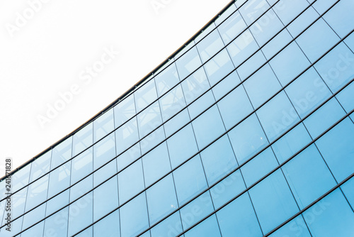 Blue building facade