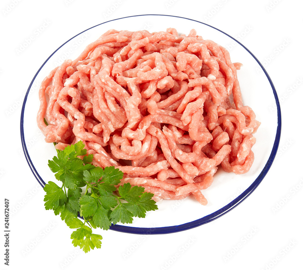 minced meat isolated on white minced meat isolated on white