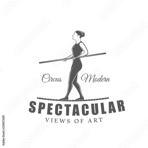 Circus label isolated on white background