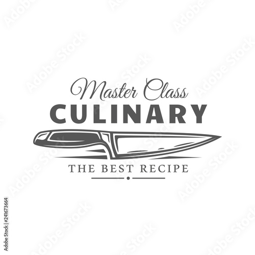 Cooking label isolated on white background