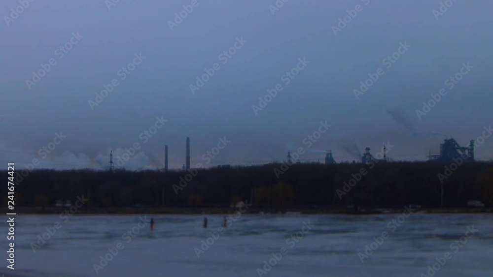 winter fishing on the background of the plant winter fishing on the background of the plant