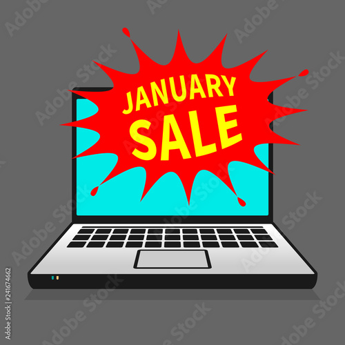 January Sale business concept