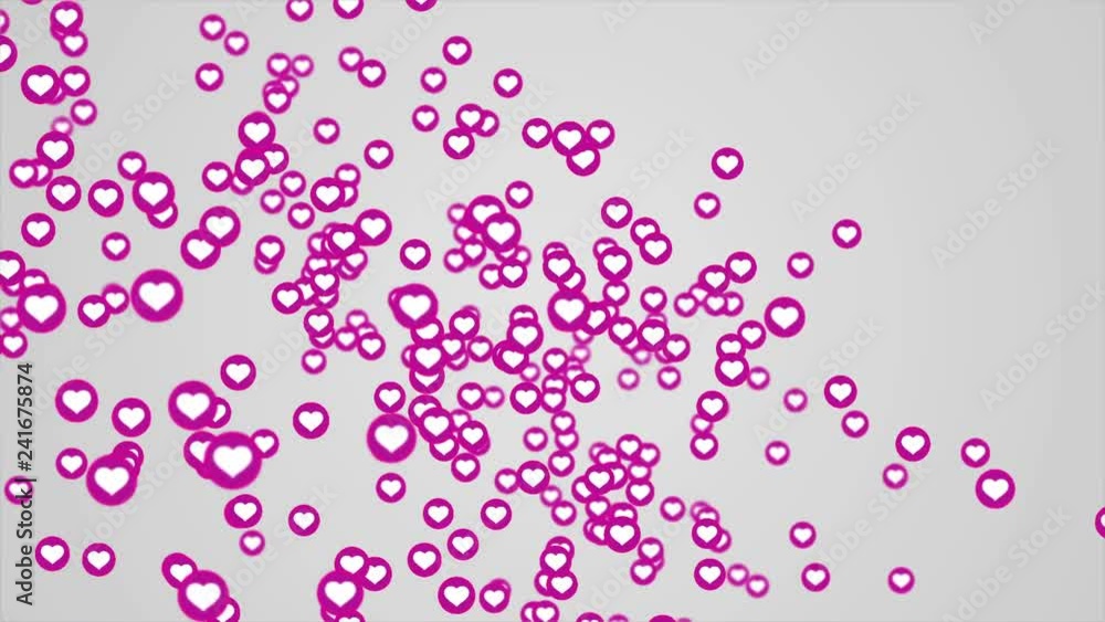 Red heart Facebook love icon emotion flying motion graphic on white background. Valentines Day holiday loop animation concept. Red heart Facebook love icon emotion flying motion graphic on white background. Valentines Day holiday loop animation concept.