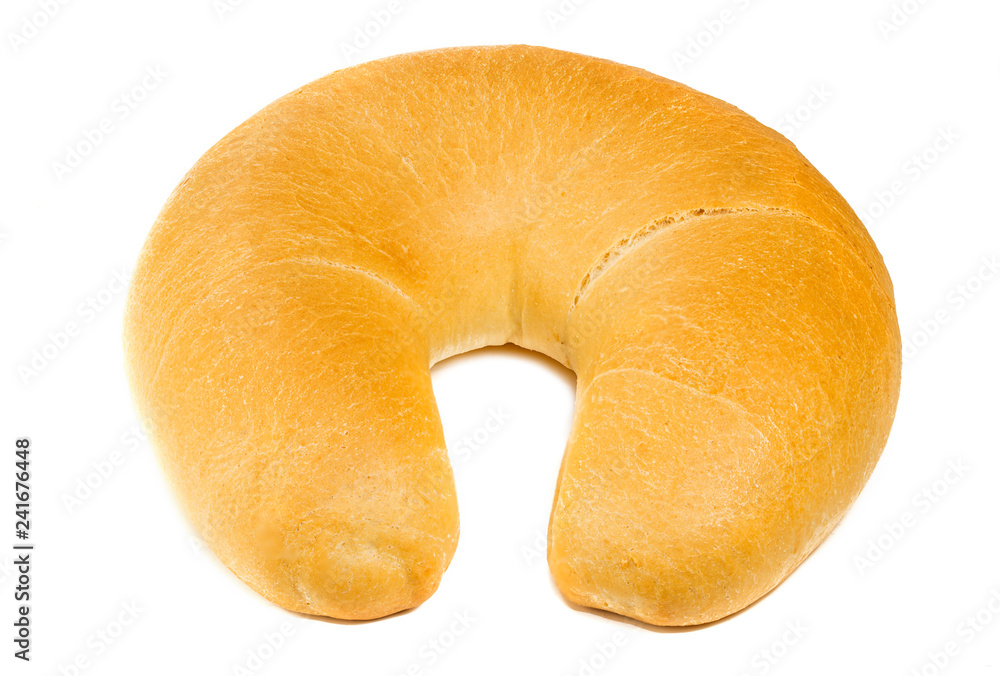 Crescent rolls isolated on white background