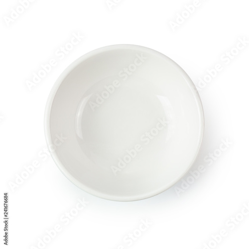 White Ceramic Bowl isolated on white background