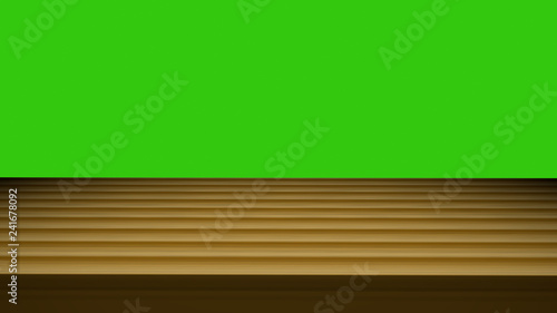 Wallpaper Mural Wooden table with green background Torontodigital.ca