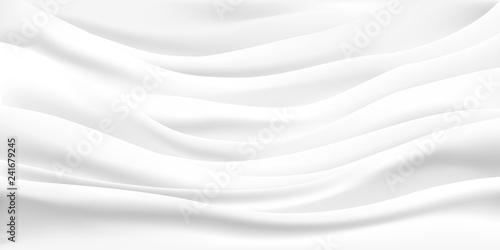 Rippled wavy milk. Beautiful background. Realistic design. Shiny silk fabric. Vector illustration.