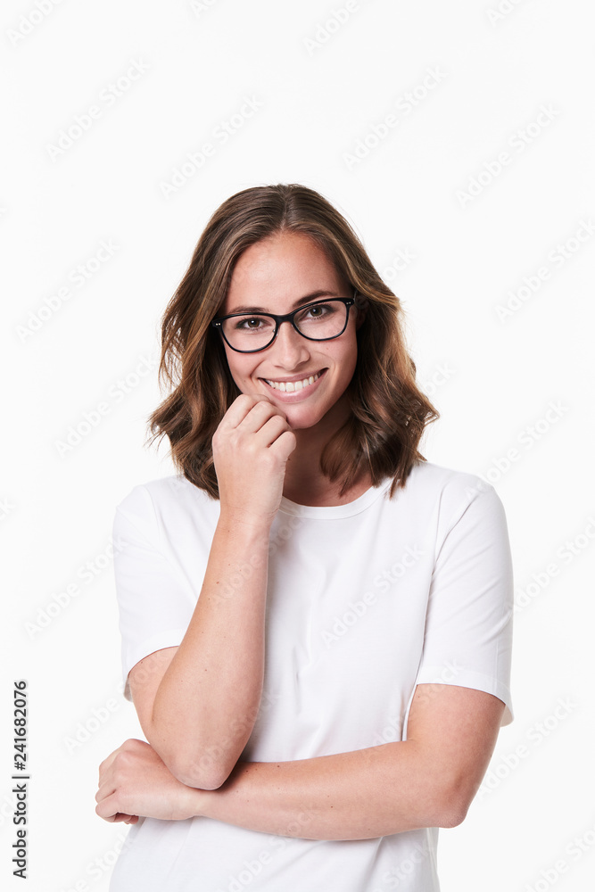 Beautiful babe in spectacles, portrait Beautiful babe in spectacles, portrait