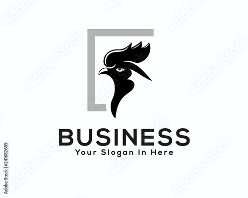 square Head rooster, chicken head logo design inspiration