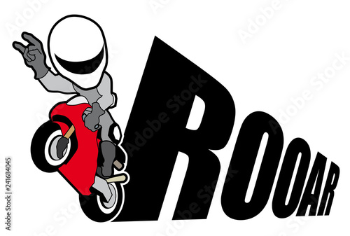 Wheelie mit Motorrad