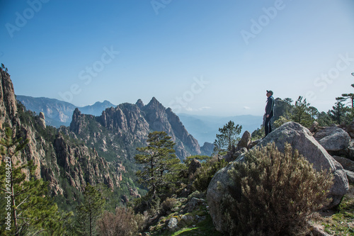 view from the top of the mountain on Corsica