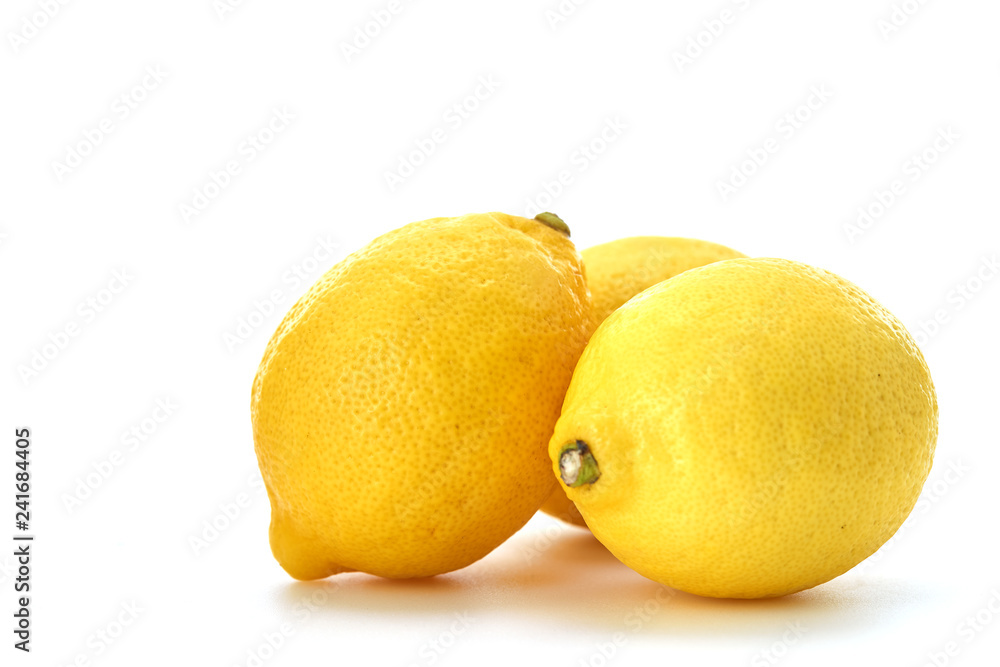 Three Lemons isolated on white Background Three Lemons isolated on white Background
