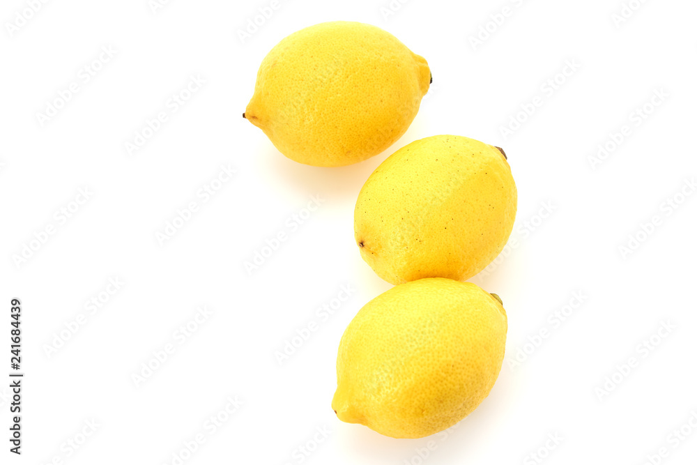 Three Lemons isolated on white Background Three Lemons isolated on white Background