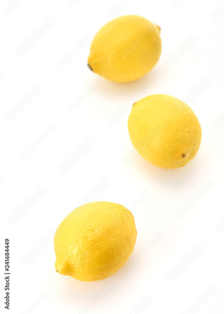 Three Lemons isolated on white Background Three Lemons isolated on white Background