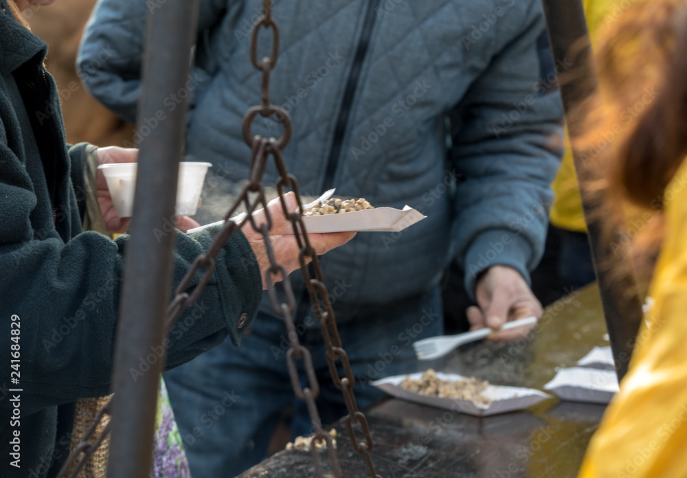 Warm food for the poor and homeless Warm food for the poor and homeless