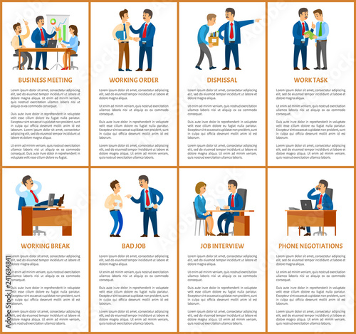 Business Meeting and Dismissal of Worker in Office