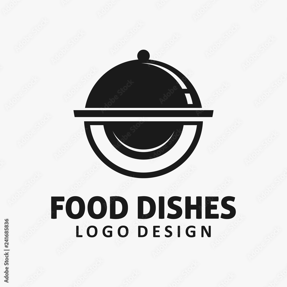 Fototapeta premium Dish food logo design