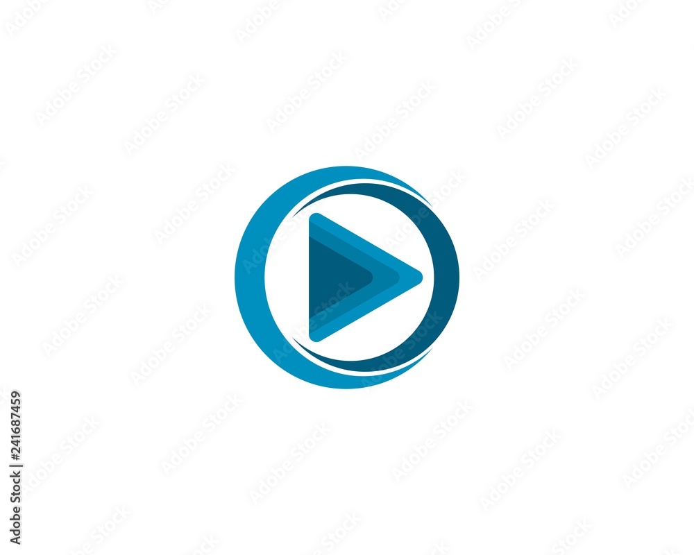 Play Media Concept Logo Design Template - Vector Play Media Concept Logo Design Template - Vector