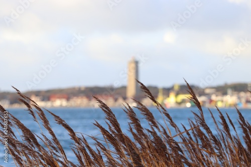 Dutch island with lighthouse