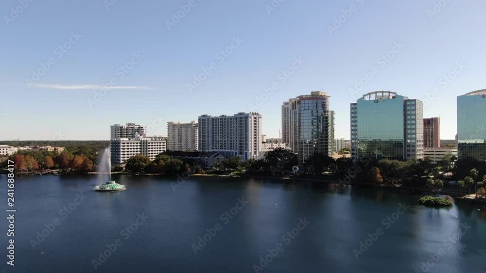 Aerial of buildings and scenery in Downtown Orlando, Florida Aerial of buildings and scenery in Downtown Orlando, Florida