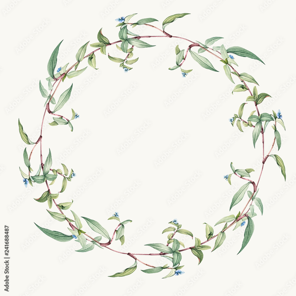 Green leaf wreath design vector Green leaf wreath design vector