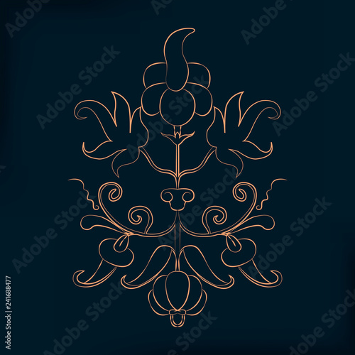 Vintage flourish ornament illustration