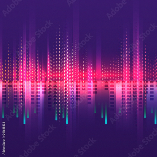 Pink equalizer pattern background vector