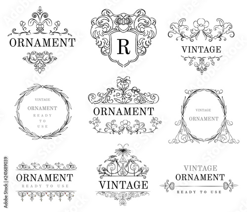 Vintage flourish ornament illustration