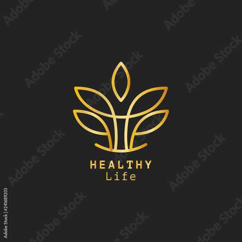 Healthy life design logo vector