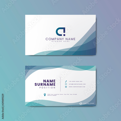 Modern geometric business card design